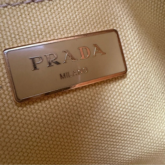 PRADA Canapa Canvas Small Tote - Picture 10 of 14